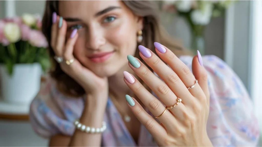 Colored French Tip Nails