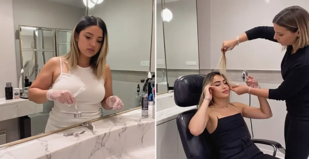 dark blonde highlights