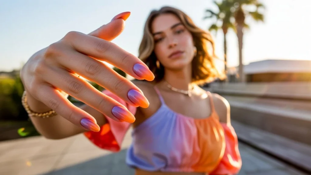 Colored French Tip Nails